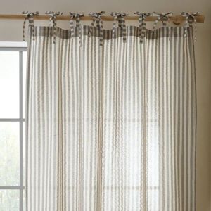 Sivý záves 140x229 cm Zanzibar Woven Stripe – Pineapple Elephant vyobraziť