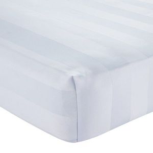 Biela napínacia saténová plachta 150x200 cm So Soft Satin Stripe – Catherine Lansfield vyobraziť