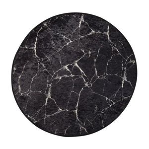 Čierna kúpeľňová predložka ø 100 cm Marble – Foutastic vyobraziť