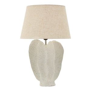 Krémová stolová lampa s textilným tienidlom (výška 63 cm) Ester – Mauro Ferretti vyobraziť