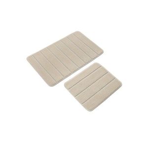 Krémové kúpeľňové predložky v súprave 2 ks 50x80 cm Yeni Cizgli – Foutastic vyobraziť