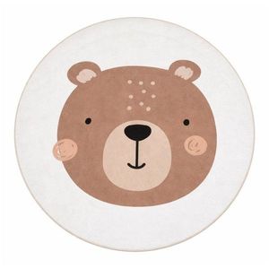 Hnedý/krémový prateľný detský koberec ø100 cm Teddy Bear – Mila Home vyobraziť