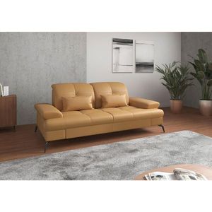 Sit & More 2, 5-MIESTNA POHOVKA, kari žltá, pravá koža vyobraziť