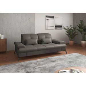 Sit & More TROJMIESTNA POHOVKA, mokka, pravá koža vyobraziť