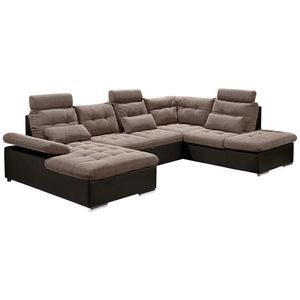 MID.YOU ROHOVÁ SEDAČKA, textil, kompozitné drevo, tmavohnedá, svetlohnedá vyobraziť