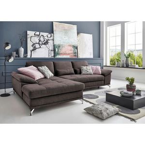 Sit & More ROHOVÁ SEDAČKA, textil, tmavohnedá vyobraziť