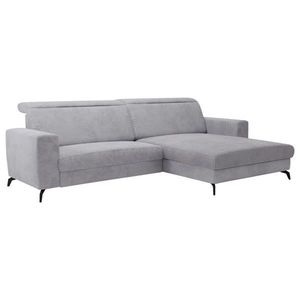 Sit & More ROHOVÁ SEDAČKA, textil, svetlosivá vyobraziť