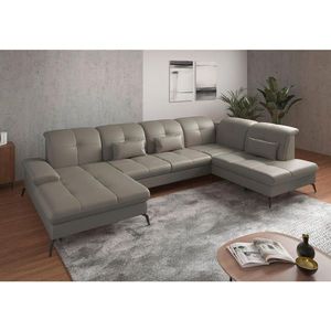 Sit & More SEDACIA SÚPRAVA, textil, koža, sivá vyobraziť