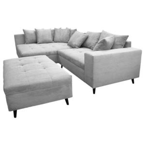 MID.YOU ROHOVÁ SEDAČKA, textil, svetlosivá vyobraziť
