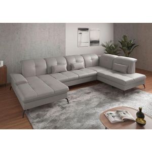 Sit & More SEDACIA SÚPRAVA, textil, koža, svetlosivá vyobraziť