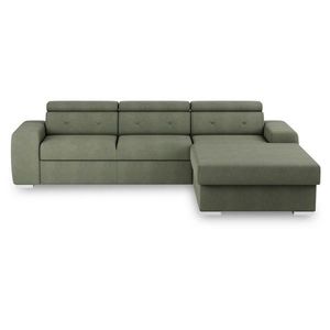 MID.YOU ROZKLADACIA ROHOVÁ SEDAČKA, textil, olivovozelená vyobraziť