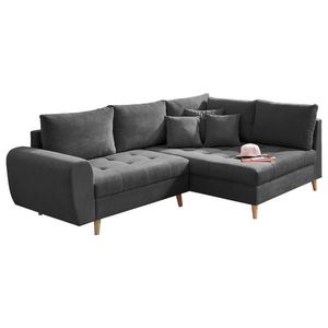 MID.YOU ROHOVÁ SEDAČKA, textil, kompozitné drevo, antracitová vyobraziť