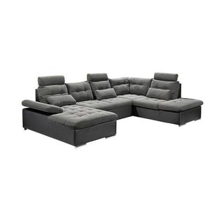 MID.YOU ROHOVÁ SEDAČKA, textil, sivá, čierna vyobraziť
