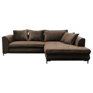 Livetastic ROZKLADACIA ROHOVÁ SEDAČKA, textil, hnedá vyobraziť