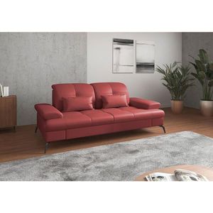 Sit & More 2, 5-MIESTNA POHOVKA, červená, pravá koža vyobraziť