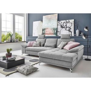 Sit & More ROHOVÁ SEDAČKA, textil, strieborná vyobraziť