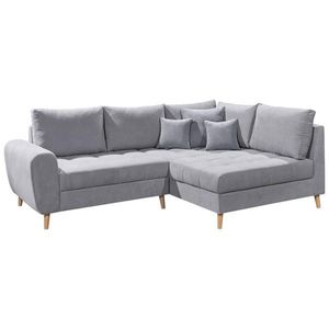MID.YOU ROHOVÁ SEDAČKA, textil, kompozitné drevo, svetlosivá vyobraziť