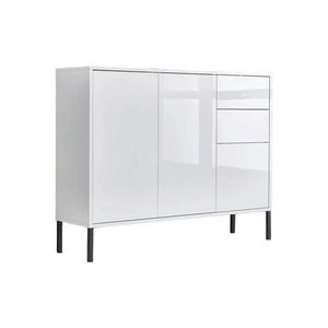 MID.YOU KOMODA, biela, biela s vysokým leskom, 105, 5/86/33 cm vyobraziť