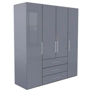 Carryhome ŠATNÍKOVÁ SKRIŇA, antracitová, antracitová s vysokým leskom, 196/219/59 cm vyobraziť