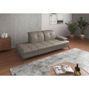 Sit & More LEŇOŠKA, textil, koža, sivá vyobraziť