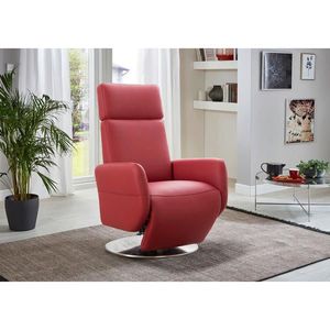Sit & More RELAXAČNÉ KRESLO, koža, červená vyobraziť