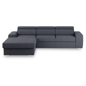 MID.YOU ROZKLADACIA ROHOVÁ SEDAČKA, textil, modrá, sivá vyobraziť