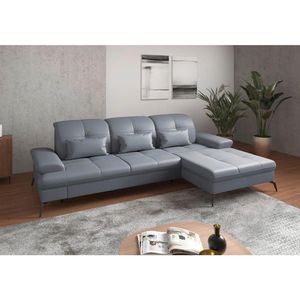 Sit & More ROHOVÁ SEDAČKA, textil, koža, sivomodrá vyobraziť