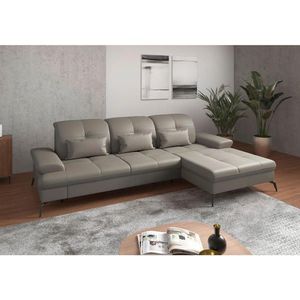 Sit & More ROHOVÁ SEDAČKA, textil, koža, sivá vyobraziť