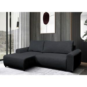 MID.YOU ROHOVÁ SEDAČKA, textil, čierna vyobraziť