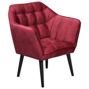 MID.YOU KOKTAILOVÉ KRESLO, textil, kompozitné drevo, vínovočervená vyobraziť
