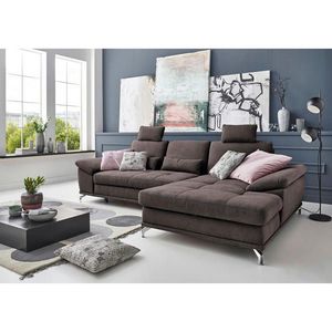 Sit & More ROHOVÁ SEDAČKA, textil, tmavohnedá vyobraziť