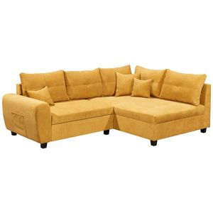 MID.YOU ROHOVÁ SEDAČKA, textil, kompozitné drevo, žltá vyobraziť