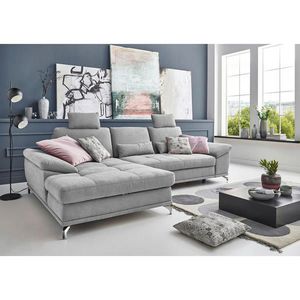 Sit & More ROHOVÁ SEDAČKA, textil, strieborná vyobraziť