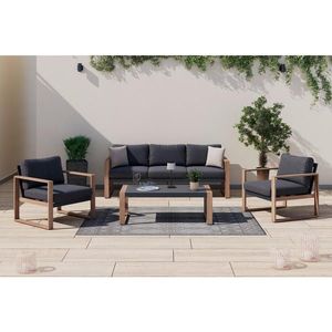 Ambia Garden TERASOVÁ SEDACIA SÚPRAVA 4-dielne, kov, sklo, textil vyobraziť