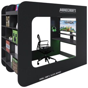 Minecraft VYVÝŠENÁ POSTEĽ 120/200 cm, čierna vyobraziť