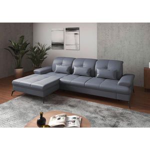 Sit & More ROHOVÁ SEDAČKA, koža, sivomodrá vyobraziť