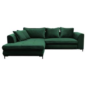 Livetastic ROZKLADACIA ROHOVÁ SEDAČKA, textil, zelená vyobraziť