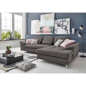 Sit & More ROHOVÁ SEDAČKA, textil, sivá vyobraziť