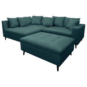 MID.YOU ROHOVÁ SEDAČKA, textil, petrolejová vyobraziť