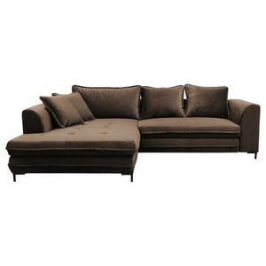 Livetastic ROZKLADACIA ROHOVÁ SEDAČKA, textil, hnedá vyobraziť