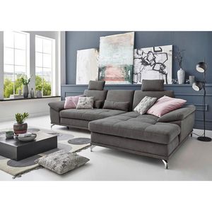 Sit & More ROHOVÁ SEDAČKA, textil, sivá vyobraziť