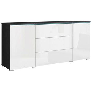 P & B ŠIROKÁ KOMODA, antracitová, biela s vysokým leskom, 150/67, 9/39, 5 cm vyobraziť