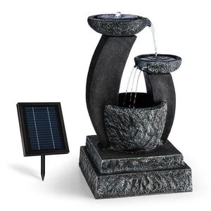 Blumfeldt Fantaghiro, záhradná fontána, solárny panel, 3 W, LED polyresín, vzhľad kameňa vyobraziť