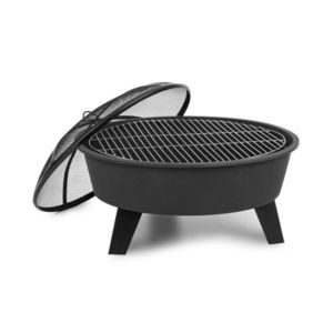 Blumfeldt Nolana, ohnisko a gril 2 v 1, Ø 73 cm ochrana pred iskrami, Ø 64 cm gril, oceľ, čierna vyobraziť