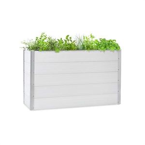 Blumfeldt Nova Grow, záhradný záhon, 150 x 91 x 50 cm, WPC, drevený vzhľad, biely vyobraziť