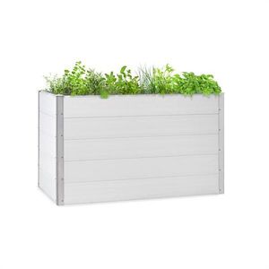 Blumfeldt Nova Grow, záhradný záhon, 150 x 91 x 100 cm, WPC, drevený vzhľad, biely vyobraziť