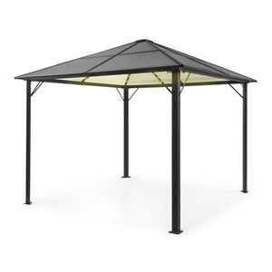 Blumfeldt Pantheon Solid Sky Ambient Solar, altánok, sivá strecha, 3 x 3 m, polykarbonát, hliník vyobraziť