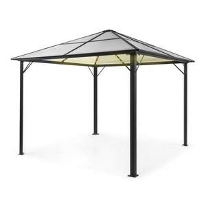 Blumfeldt Pantheon Solid Sky Ambient Solar, altánok, sivá strecha, 3 x 3 m, polykarbonát, hliník vyobraziť