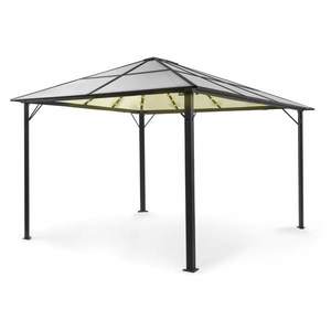 Blumfeldt Pantheon Solid Sky Ambient Solar, altánok so strechou, 3 x 4 m, polykarbonát, hliník, osvetlený vyobraziť