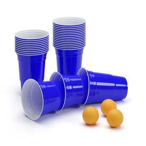 BeerCup Williams, modré párty poháre na beer pong, v štýle amerických univerzít, 473 ml, loptičky a pravidlá vyobraziť